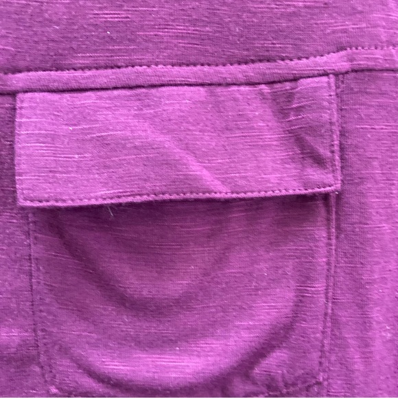 Avenue Size 18/20 Purple Tank Top with Button Detail and Front Pockets - Picture 4 of 7